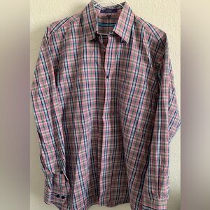 Mens Alan‎ Flusser Shirt Size Med Cotton